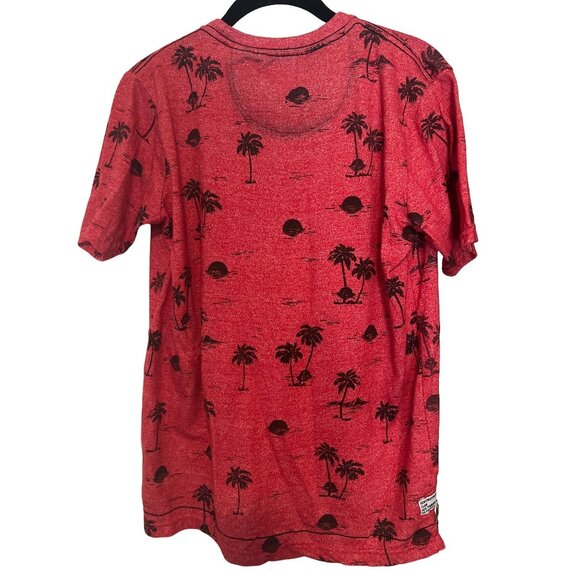 Hutington Beach Club S Red Palm Tree T Shirt - Picture 6 of 6